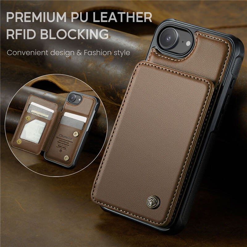 CaseMe iPhone 17e RFID Blocking Card Holder Case