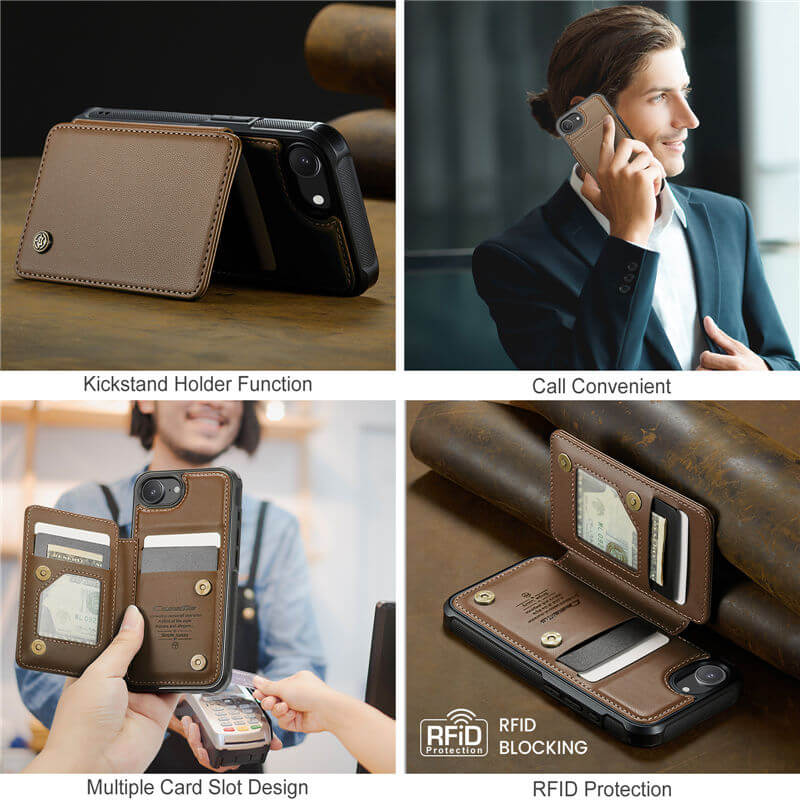 CaseMe iPhone 17e RFID Blocking Card Holder Case
