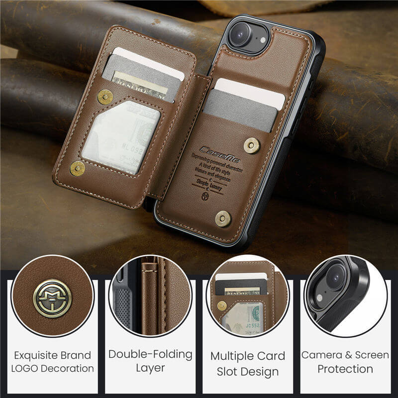 CaseMe iPhone 17e RFID Blocking Card Holder Case