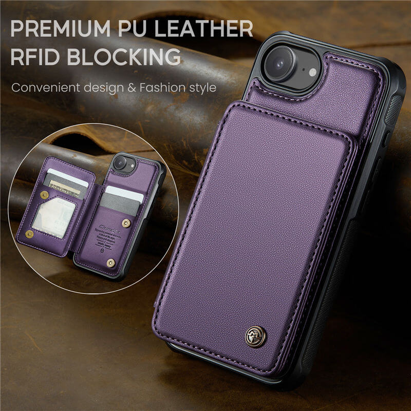 CaseMe iPhone 17e RFID Blocking Card Holder Case