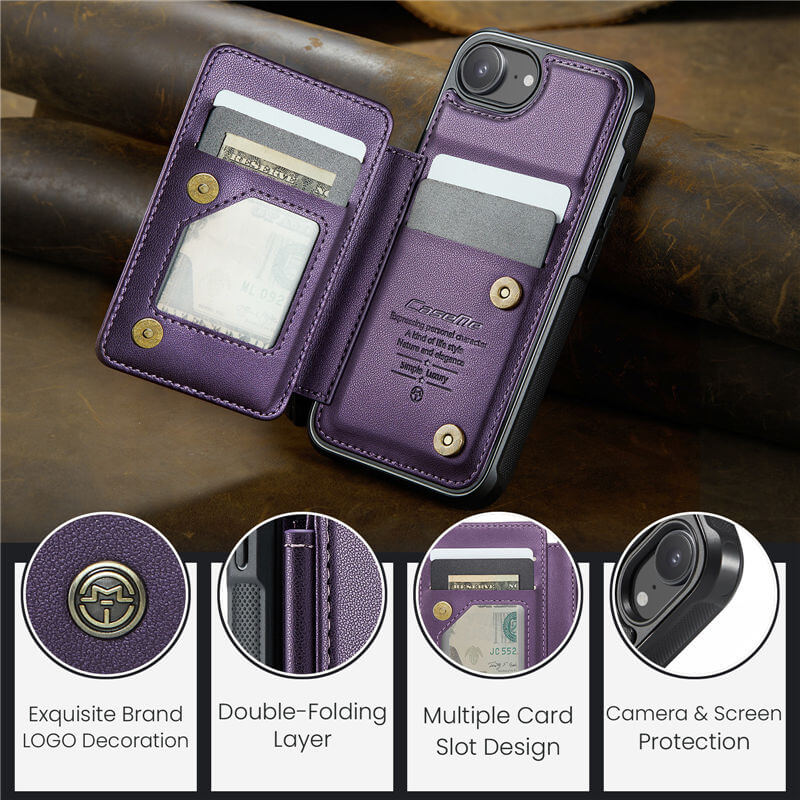 CaseMe iPhone 17e RFID Blocking Card Holder Case