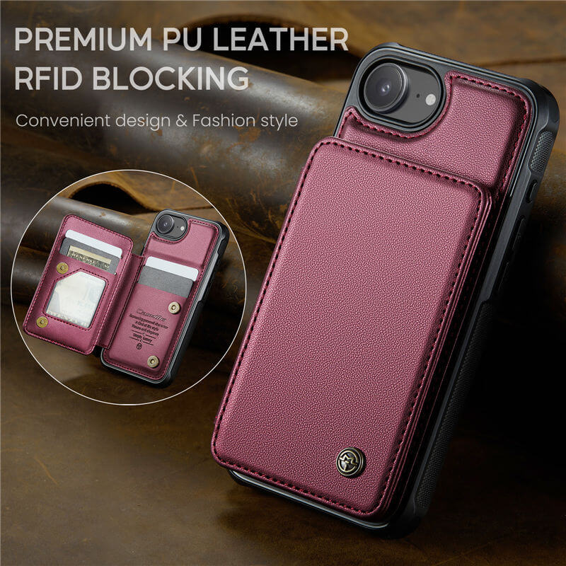 CaseMe iPhone 17e RFID Blocking Card Holder Case