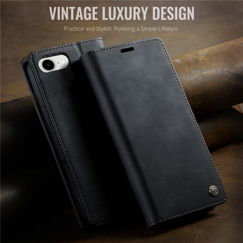 CaseMe iPhone 17e Magnetic Wallet Case with RFID Blocking