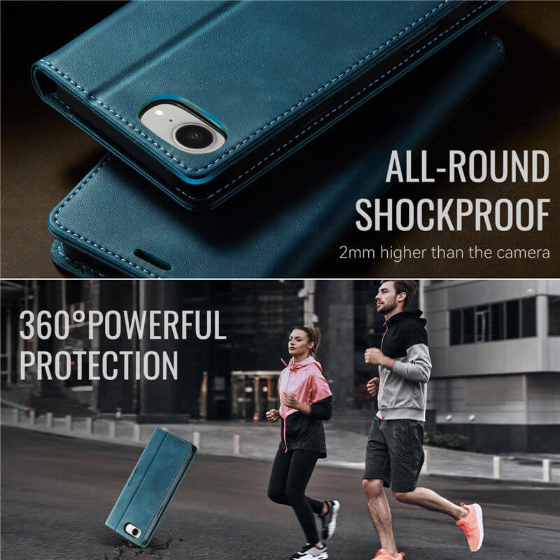 CaseMe iPhone 17e Magnetic Wallet Case with RFID Blocking