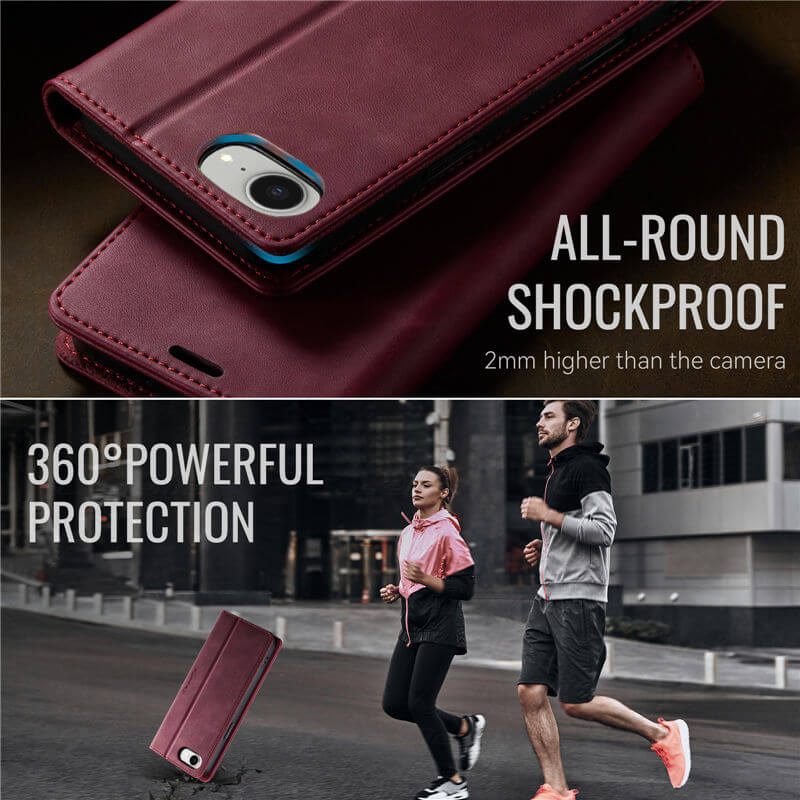 CaseMe iPhone 17e Magnetic Wallet Case with RFID Blocking