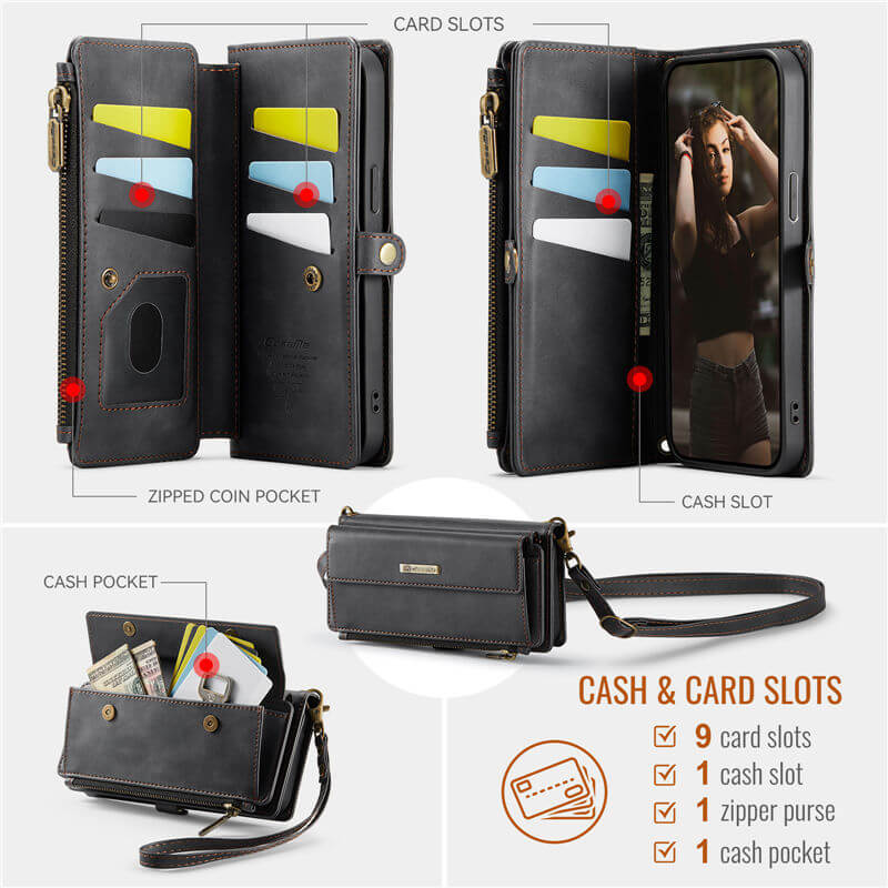 CaseMe iPhone 17e Crossbody Wallet Case