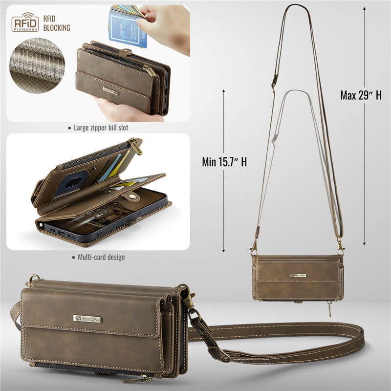 CaseMe iPhone 16e Crossbody Wallet Case