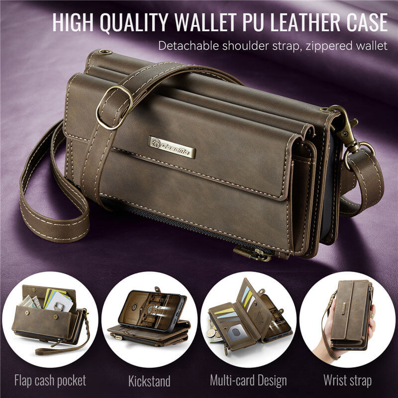 CaseMe iPhone 16e Crossbody Wallet Case