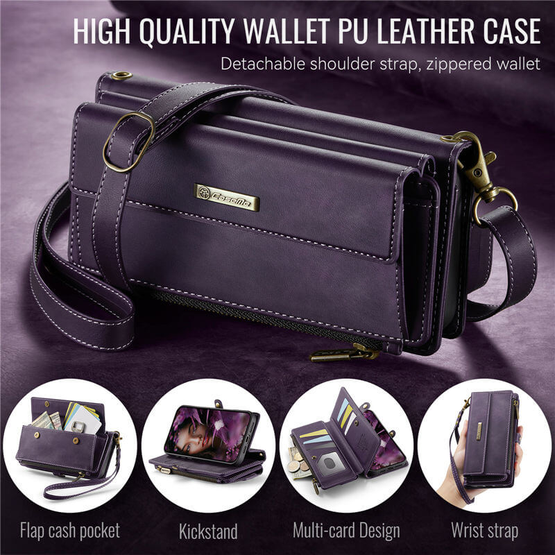 CaseMe iPhone 16e Crossbody Wallet Case