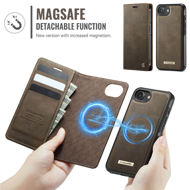 CaseMe iPhone 17e 2-in-1 Magnetic Wallet Case
