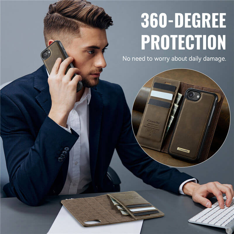 CaseMe iPhone 17e 2-in-1 Magnetic Wallet Case