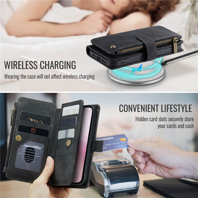 CaseMe iPhone 17e Wallet Case with Wrist Strap