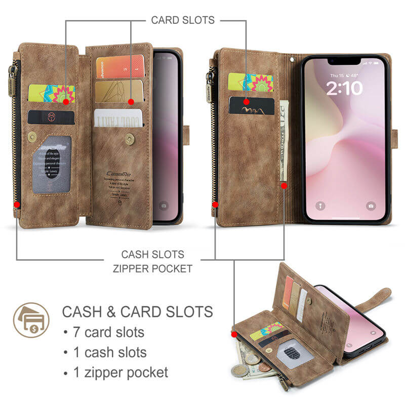 CaseMe iPhone 17e Wallet Case with Wrist Strap