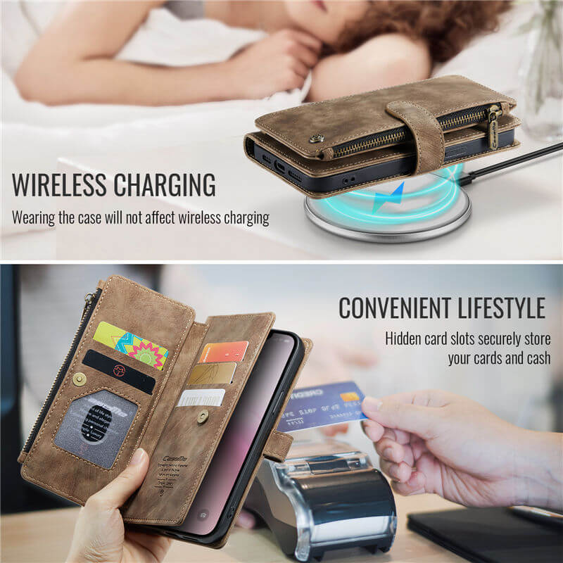 CaseMe iPhone 17e Wallet Case with Wrist Strap