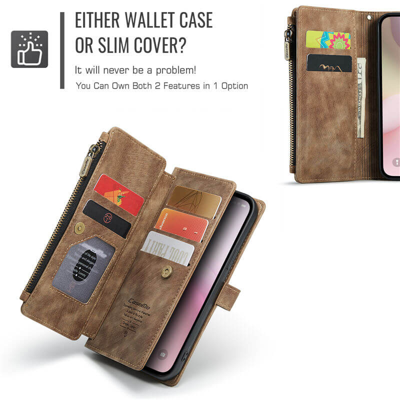 CaseMe iPhone 17e Wallet Case with Wrist Strap