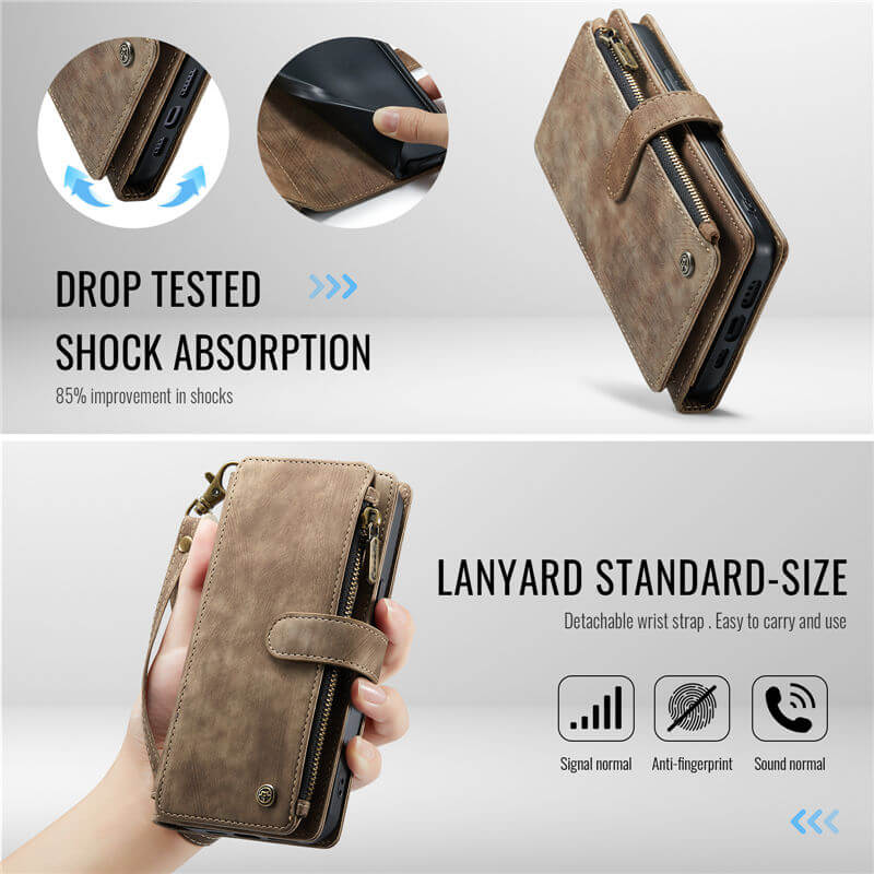 CaseMe iPhone 17e Wallet Case with Wrist Strap