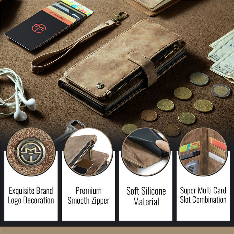 CaseMe iPhone 17e Wallet Case with Wrist Strap