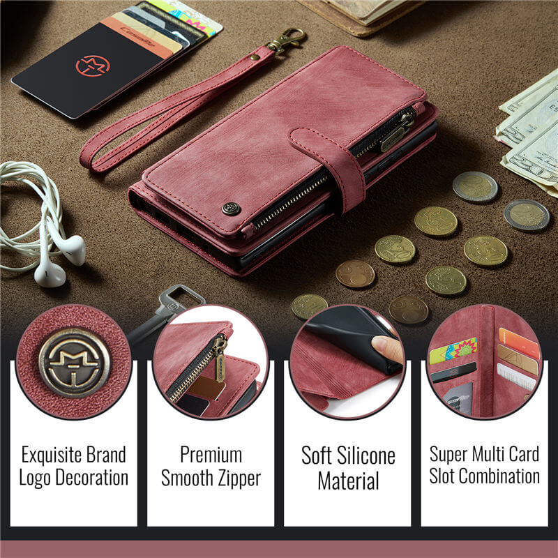 CaseMe iPhone 16e Wallet Case with Wrist Strap