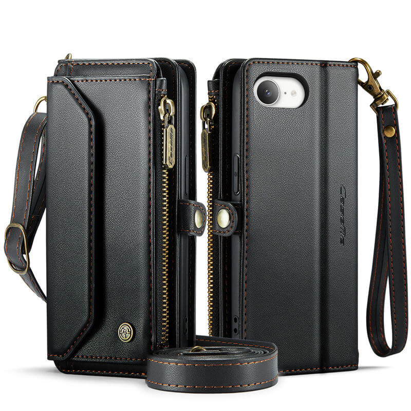 CaseMe iPhone 17e Wallet RFID Blocking Crossbody Phone Case