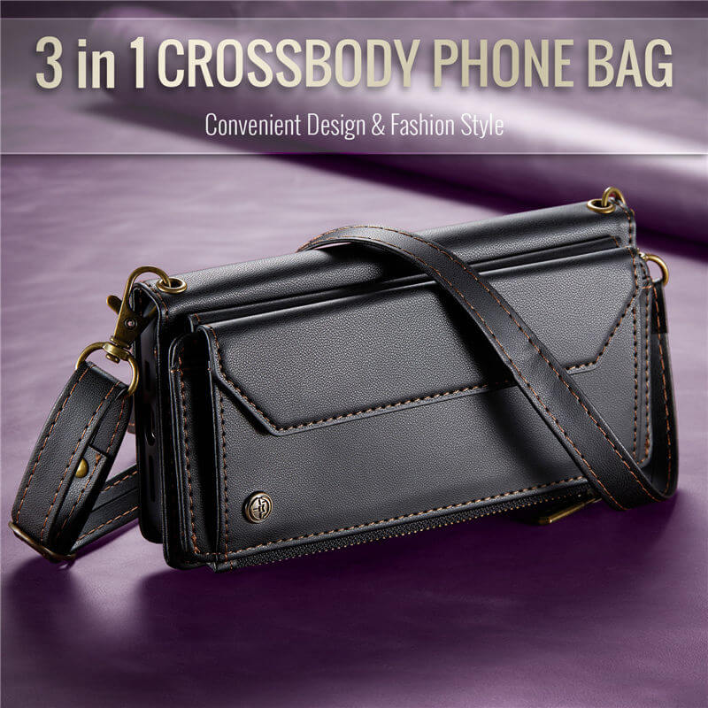 CaseMe iPhone 17e Wallet RFID Blocking Crossbody Phone Case