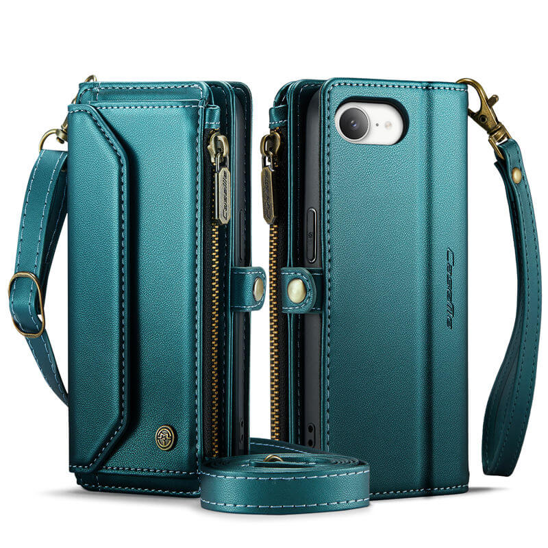 CaseMe iPhone 17e Wallet RFID Blocking Crossbody Phone Case