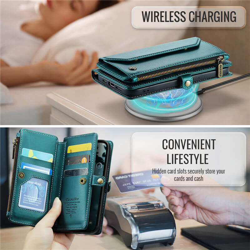 CaseMe iPhone 17e Wallet RFID Blocking Crossbody Phone Case