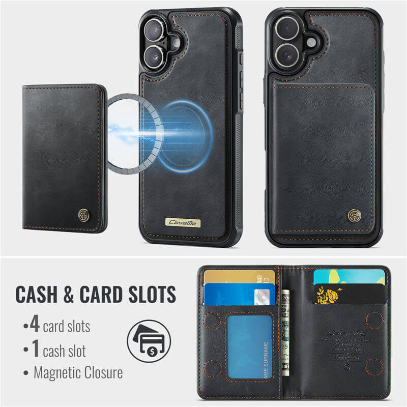 CaseMe iPhone 17 2-in-1 Detachable Magnetic Wallet Case
