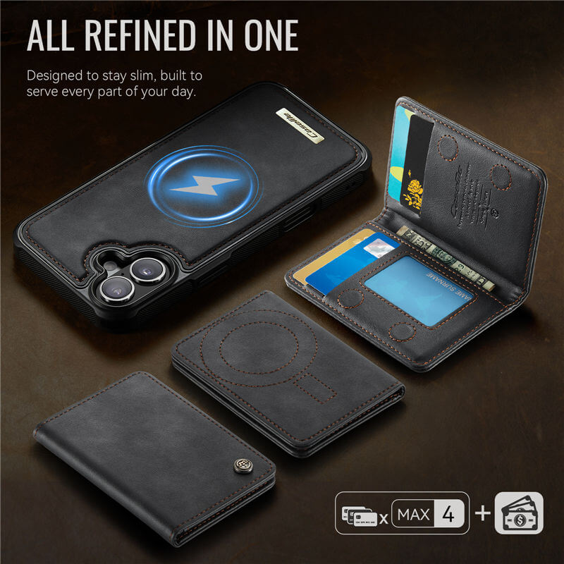 CaseMe iPhone 17 2-in-1 Detachable Magnetic Wallet Case