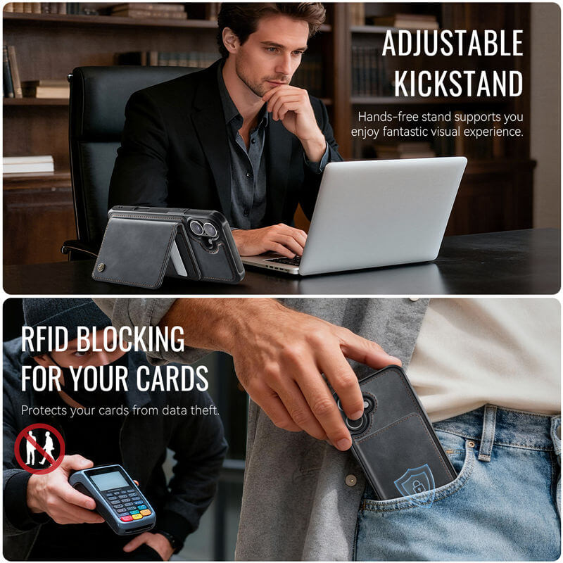 CaseMe iPhone 17 2-in-1 Detachable Magnetic Wallet Case