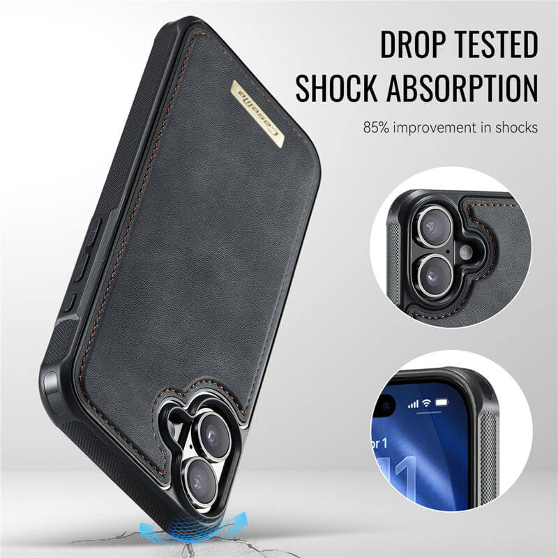 CaseMe iPhone 17 2-in-1 Detachable Magnetic Wallet Case