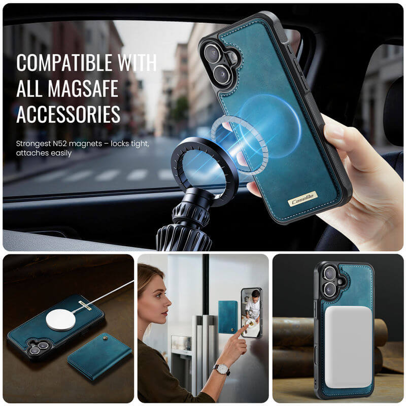 CaseMe iPhone 17 2-in-1 Detachable Magnetic Wallet Case