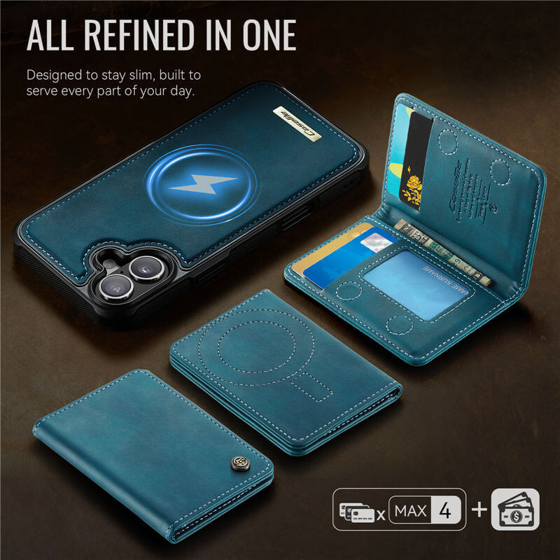 CaseMe iPhone 17 2-in-1 Detachable Magnetic Wallet Case