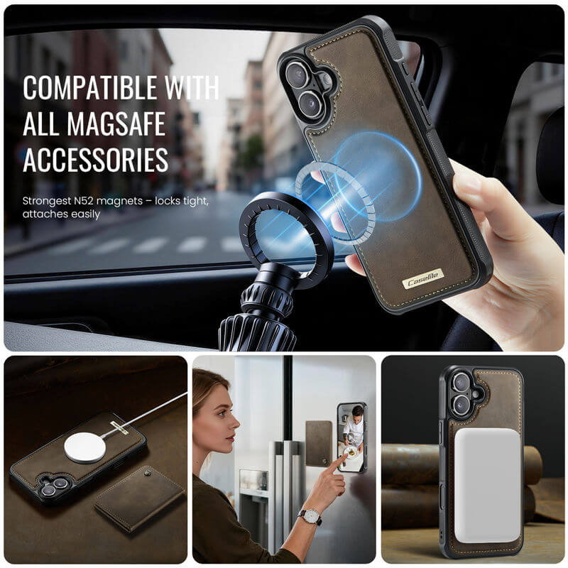 CaseMe iPhone 17 2-in-1 Detachable Magnetic Wallet Case
