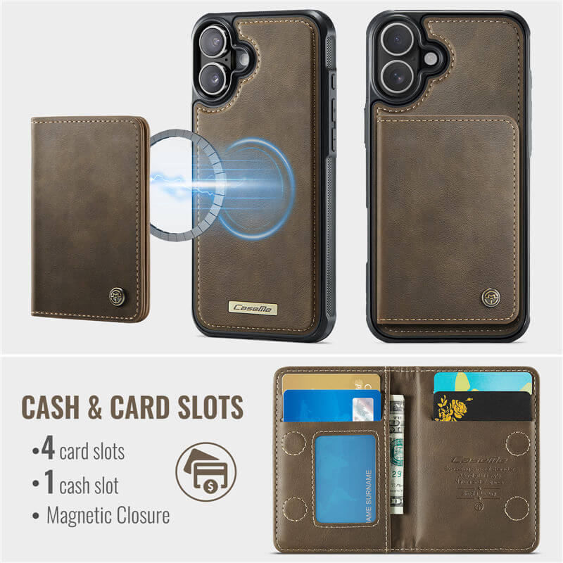 CaseMe iPhone 17 2-in-1 Detachable Magnetic Wallet Case