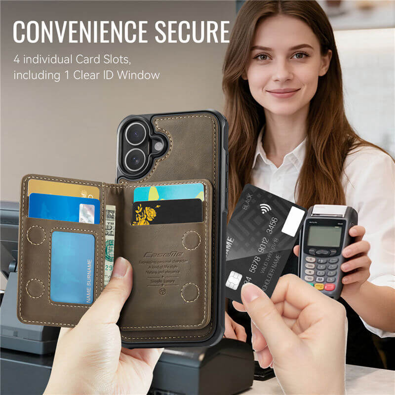CaseMe iPhone 17 2-in-1 Detachable Magnetic Wallet Case