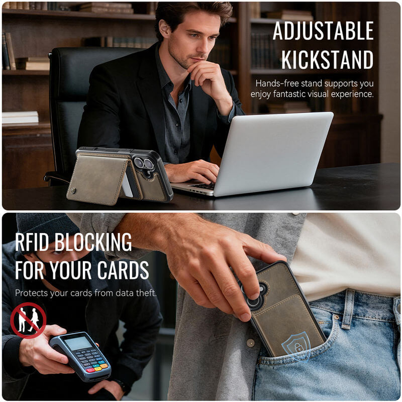 CaseMe iPhone 17 2-in-1 Detachable Magnetic Wallet Case