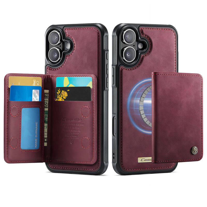 CaseMe iPhone 16 2-in-1 Detachable Magnetic Wallet Case