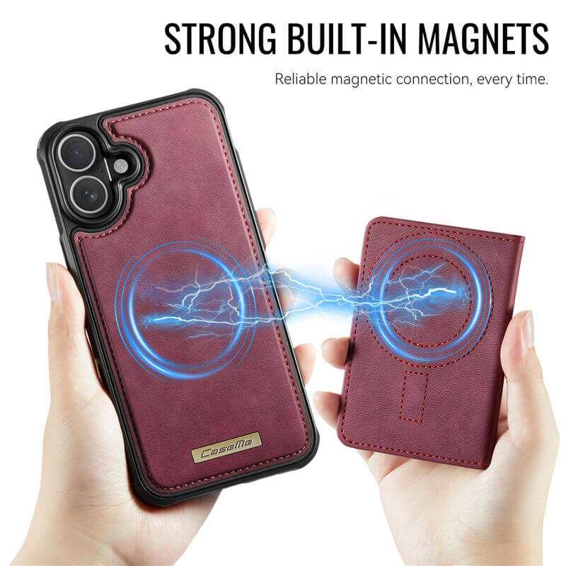 CaseMe iPhone 16 2-in-1 Detachable Magnetic Wallet Case