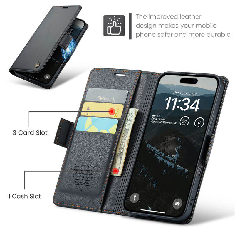 CaseMe iPhone Air Wallet RFID Blocking Case