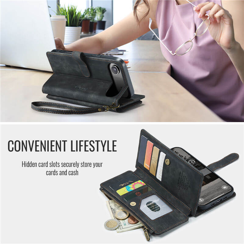 CaseMe iPhone Air Wallet Case with Wrist Strap