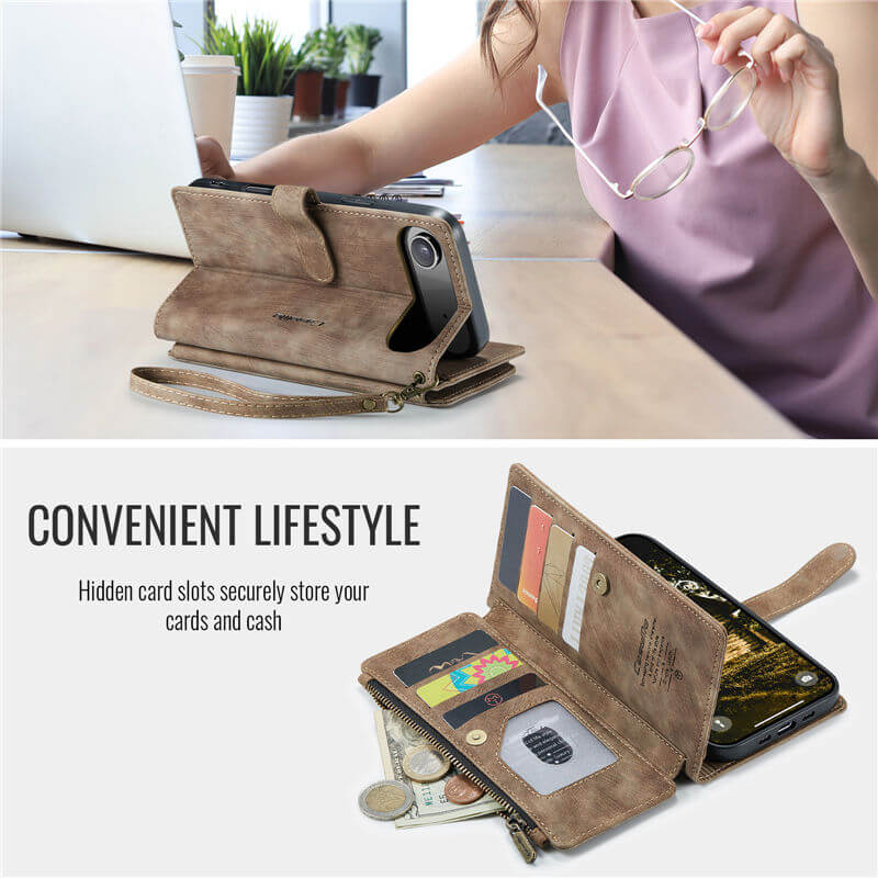 CaseMe iPhone Air Wallet Case with Wrist Strap