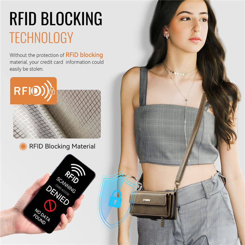 CaseMe iPhone 17 Pro Crossbody Wallet Case