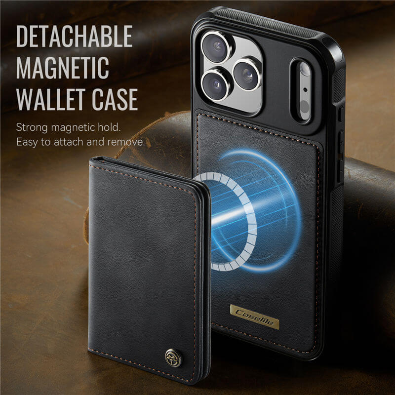 CaseMe iPhone 17 Pro Max 2-in-1 Detachable Magnetic Wallet Case
