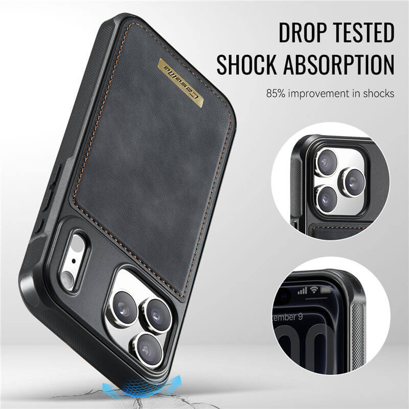 CaseMe iPhone 17 Pro Max 2-in-1 Detachable Magnetic Wallet Case