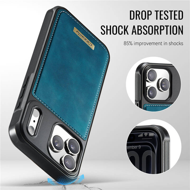 CaseMe iPhone 17 Pro 2-in-1 Detachable Magnetic Wallet Case