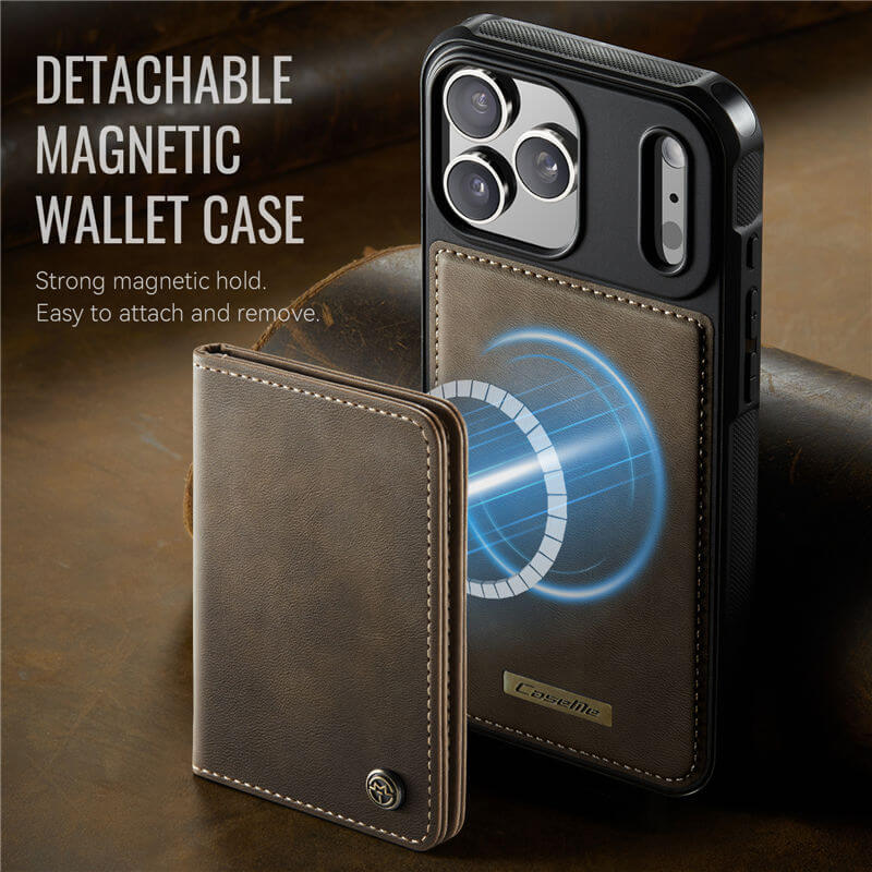 CaseMe iPhone 17 Pro Max 2-in-1 Detachable Magnetic Wallet Case