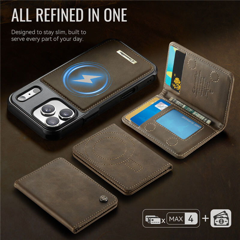 CaseMe iPhone 17 Pro Max 2-in-1 Detachable Magnetic Wallet Case