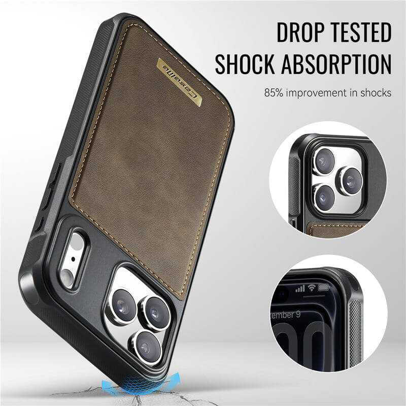 CaseMe iPhone 17 Pro Max 2-in-1 Detachable Magnetic Wallet Case