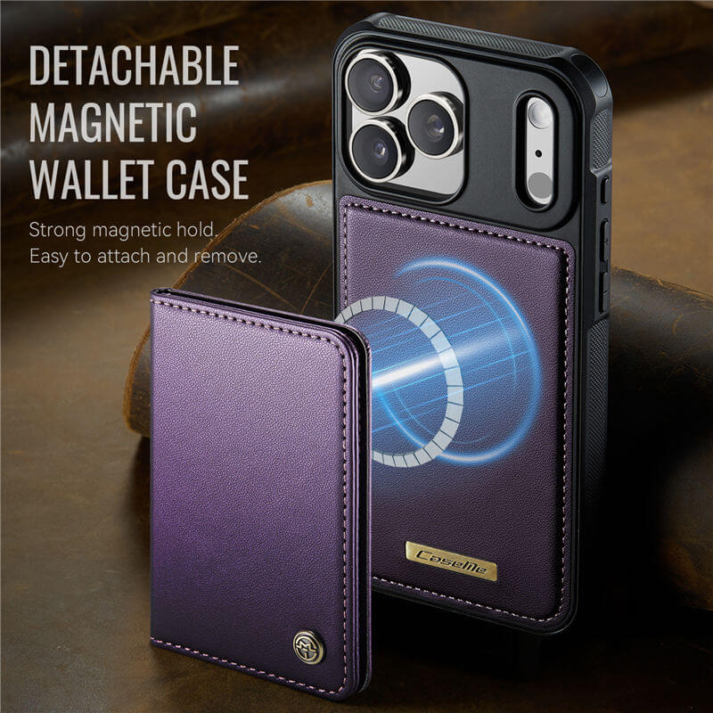CaseMe iPhone 17 Pro Max 2-in-1 Detachable Magnetic Wallet Case
