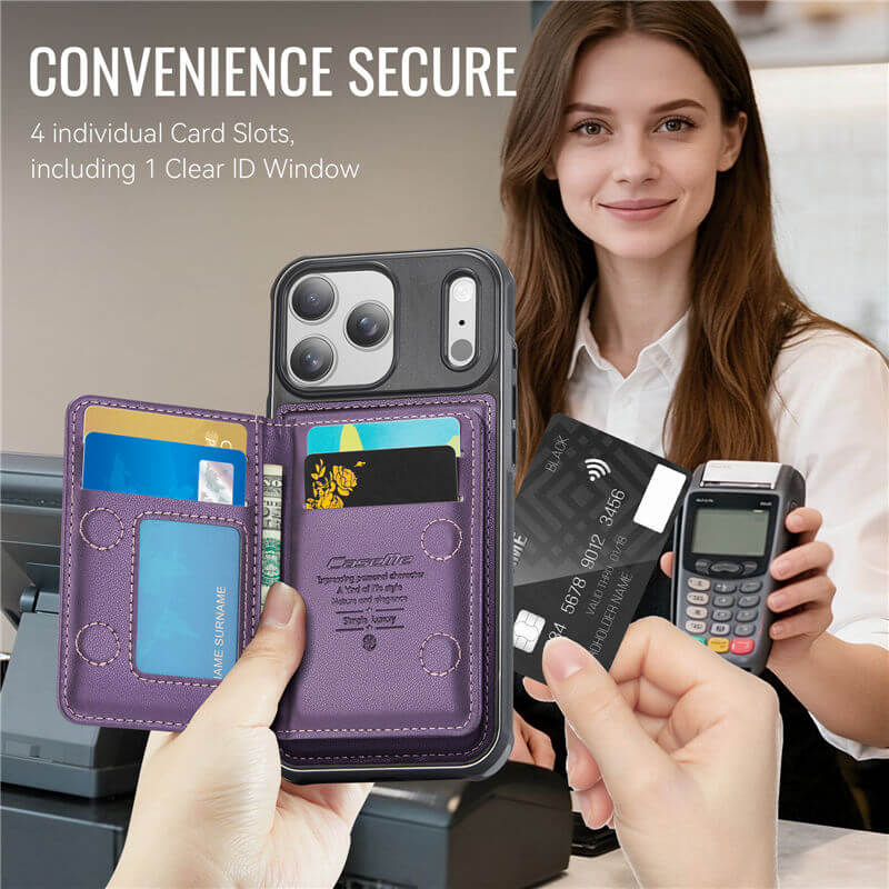 CaseMe iPhone 17 Pro Max 2-in-1 Detachable Magnetic Wallet Case